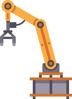 Modern robotic arm performing tasks, symbolizing industrial automation, efficiency, and advanced technology in manufacturing vector