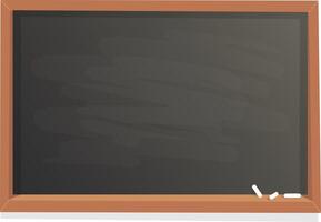 Empty blackboard with chalk, perfect for educational concepts, ideal for students, teachers, and professionals seeking inspiration, creativity, or solutions vector