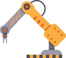 Robotic arm efficiently completes a picking task, showcasing automation in modern manufacturing. This image highlights smart manufacturing and digital transformation in industry 4.0 vector