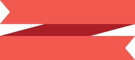 Two overlapping red ribbons on a white background create a dynamic and eye catching design, perfect for highlighting important information or adding a touch of elegance to any project vector