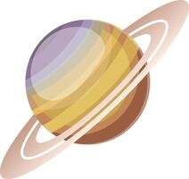 Majestic saturn spins in our solar system with asteroid rings, showcasing cosmic beauty. Explore space wonders with this mesmerizing image vector
