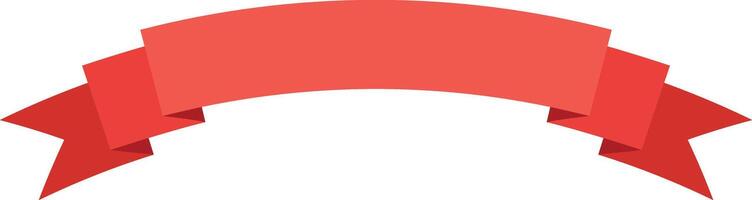 Red ribbon waving elegantly, creating a festive and celebratory atmosphere, perfect for adding a touch of joy to designs vector