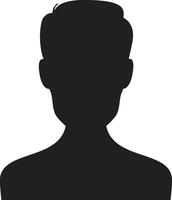 Mysterious black silhouette symbolizing anonymity and privacy against a white background. Evoking feelings of the unknown and identity vector