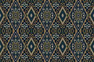 Sadu seamless pattern on navy blue background,geometric ethnic,abstract background vector