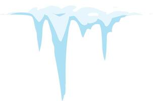 Several icicles are melting and dripping water against a clean white backdrop, creating a simple yet evocative image of the transition from winter to spring vector