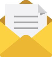 Yellow envelope with a letter inside symbolizes communication and mail delivery, highlighting the importance of staying connected in the digital age vector