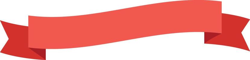 Stylish red ribbon banner on white background for festive designs, promotions, and achievements. Perfect for adding elegance to your projects vector