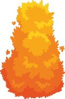 Captivating autumn display, a dense, textured bush with warm toned leaves and rich hues creates a vibrant natural scene vector