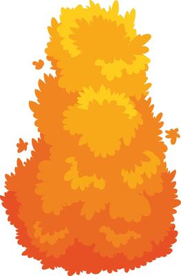 Captivating autumn display, a dense, textured bush with warm toned leaves and rich hues creates a vibrant natural scene