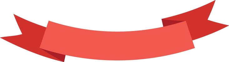 Red ribbon waving elegantly creating a festive atmosphere, perfect for celebrations, announcements, or adding a touch of elegance to designs vector