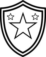 A shield with stars on it vector