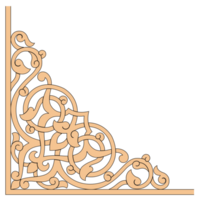 Golden Islamic frame border, Arabic ornament frame corner design template. Suitable for use as frame borders, calligraphy, certificates png