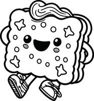 A cartoon character with a smiley face and a star on it vector