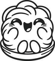 A cartoon character with a smile on its face vector