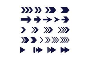 Symbols or a directional arrow sign set design vector