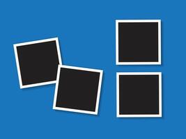 Blank photo frame geometric template design vector