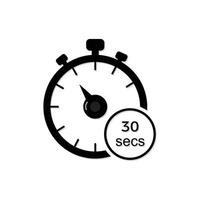 Clock face timer stopwatch icon in flat style illustration on isolated background vector