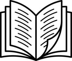 Opened Book from Top Diagonal Angle vector