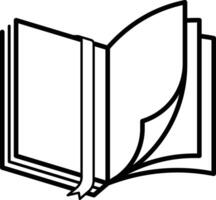 Opened Book with Bookmark from Top Bottom Angle vector