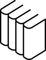 Simple Bookshelf from Top Diagonal Angle vector