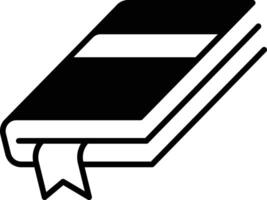 Closed Book with Bookmark from Top Diagonal Angle vector