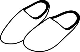 A pair of slippers on a white background vector