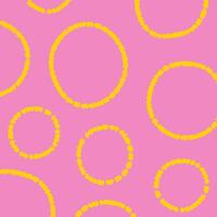 Pink Square Background with Crayon Circles vector
