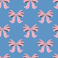 Tied Bows Seamless Pattern in Retro style vector