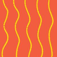Red Square Background with Crayon Line Waves vector