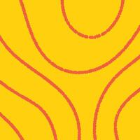 Yellow Square Background with Playful Crayon Lines vector
