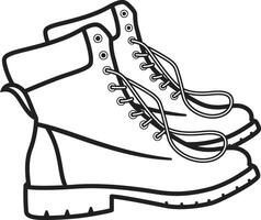 A pair of boots on a white background vector