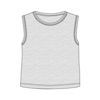 A grey heather color kids tank tops front views png