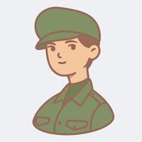 Illustration art of army in simple art for design vector