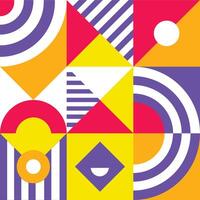 Abstract background geometric in nine shapes vector