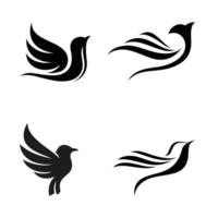Bird logo on the branch vector