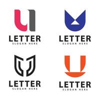 U Letter logo design template elements vector
