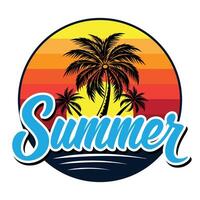 Summer Vibes T-Shirt Design, Fun and Relaxed Graphic vector