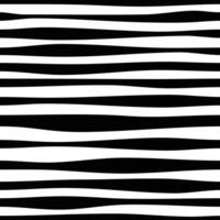 Wavy stripes seamless pattern. Retro wavy texture. Geometric lines monochrome design. Seamless back and white striped background. Optical art, dynamic texture vector