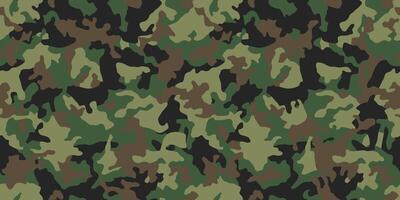 Green camouflage seamless pattern. Camo military background. Fabric textile print template. vector