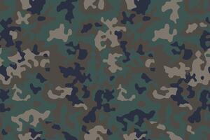 Green camouflage seamless pattern. Camo military background. Fabric textile print template. vector