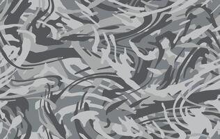 Abstract light gray camouflage seamless pattern. Camo background, curved wavy stripped. Military print for design, wallpaper, textile vector