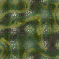 Digital khaki green camouflage. Halftone smoke dots design style for clothing print. Seamless camo pattern. Military texture in dots shape. Skin of a chameleon or snake vector