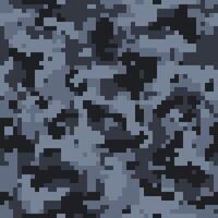Digital black pixel camouflage seamless pattern for your design. Camo texture vector