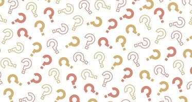 Colorful question marks decorative pattern background vector