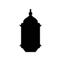Silhouette Traditional Middle Eastern Lantern Fanous Background vector