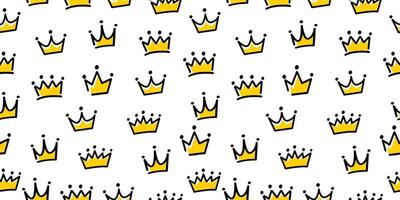 Seamless pattern with crowns on white background vector