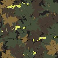 AUTUMN MAPLE CAMO REPEAT PATTERN vector