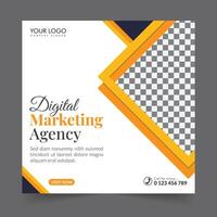 Digital marketing social media post business webinar for social media story, business post or stories banner template geometric shape design for attractive abstract elements post background space vector