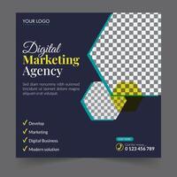 Digital marketing social media post business webinar for social media story, business post or stories banner template geometric shape design for attractive abstract elements post background space vector