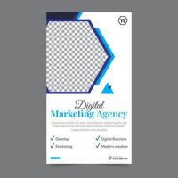 Digital marketing social media story business webinar for social media post, business post or stories banner template geometric shape design for attractive abstract elements post background space vector